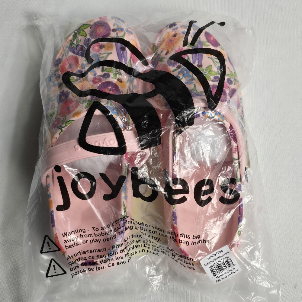 New Joybees Varsity Clog Comfortable Slip-on Water Friendly Floral Grass Size 7 - Picture 2 of 4